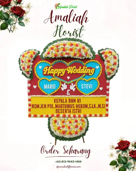 Papan Bunga Pernikahan Kejuruan Muda